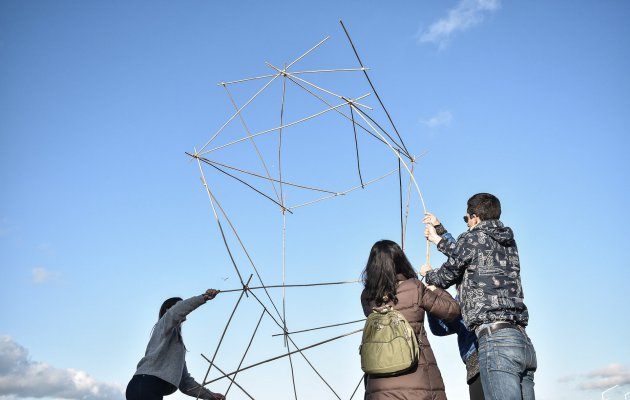 Bamboo building